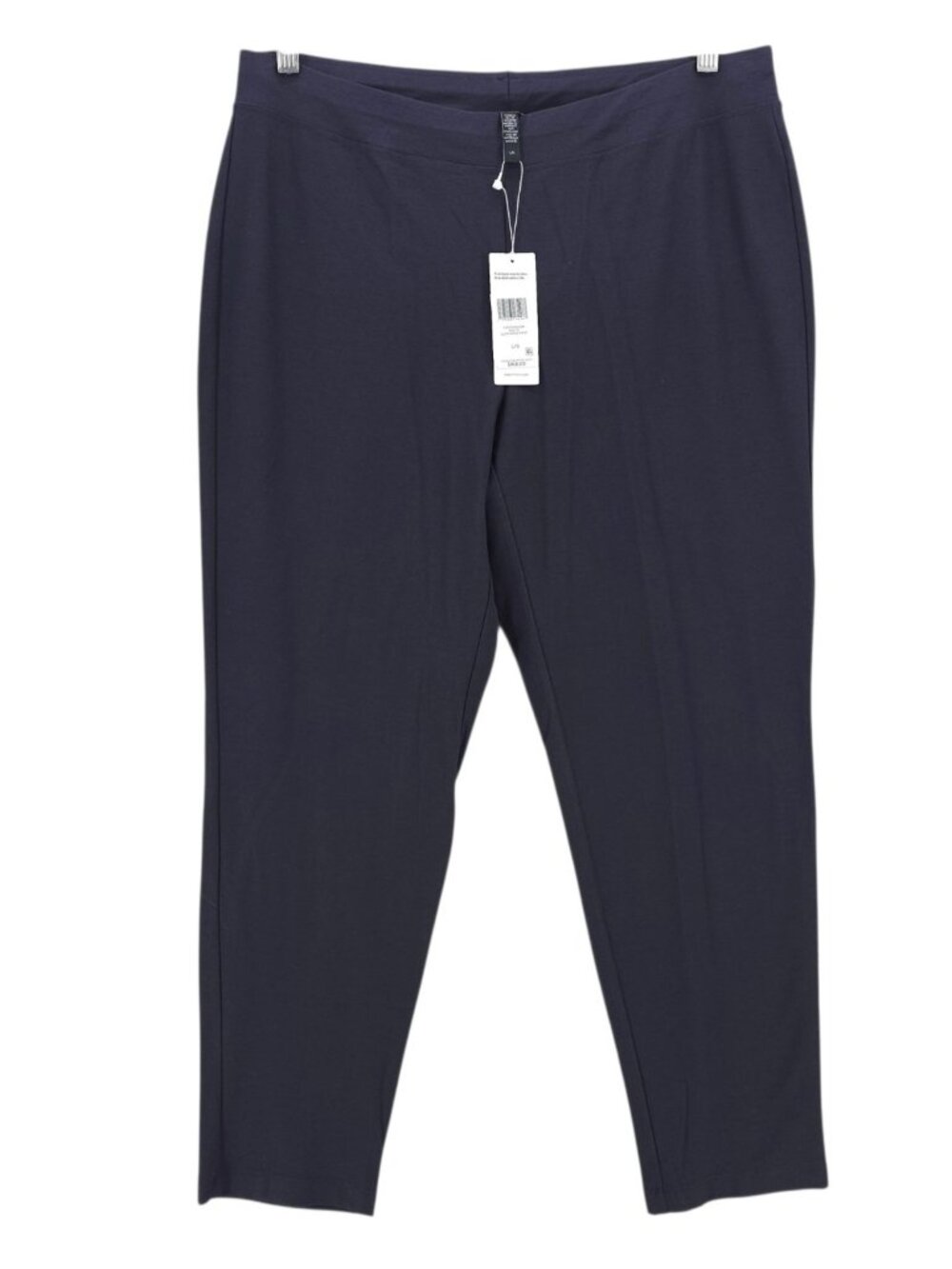 NWT EILEEN FISHER Washable Stretch Crepe Slim Ankle Pant Slim Fit NOCTURNE Large